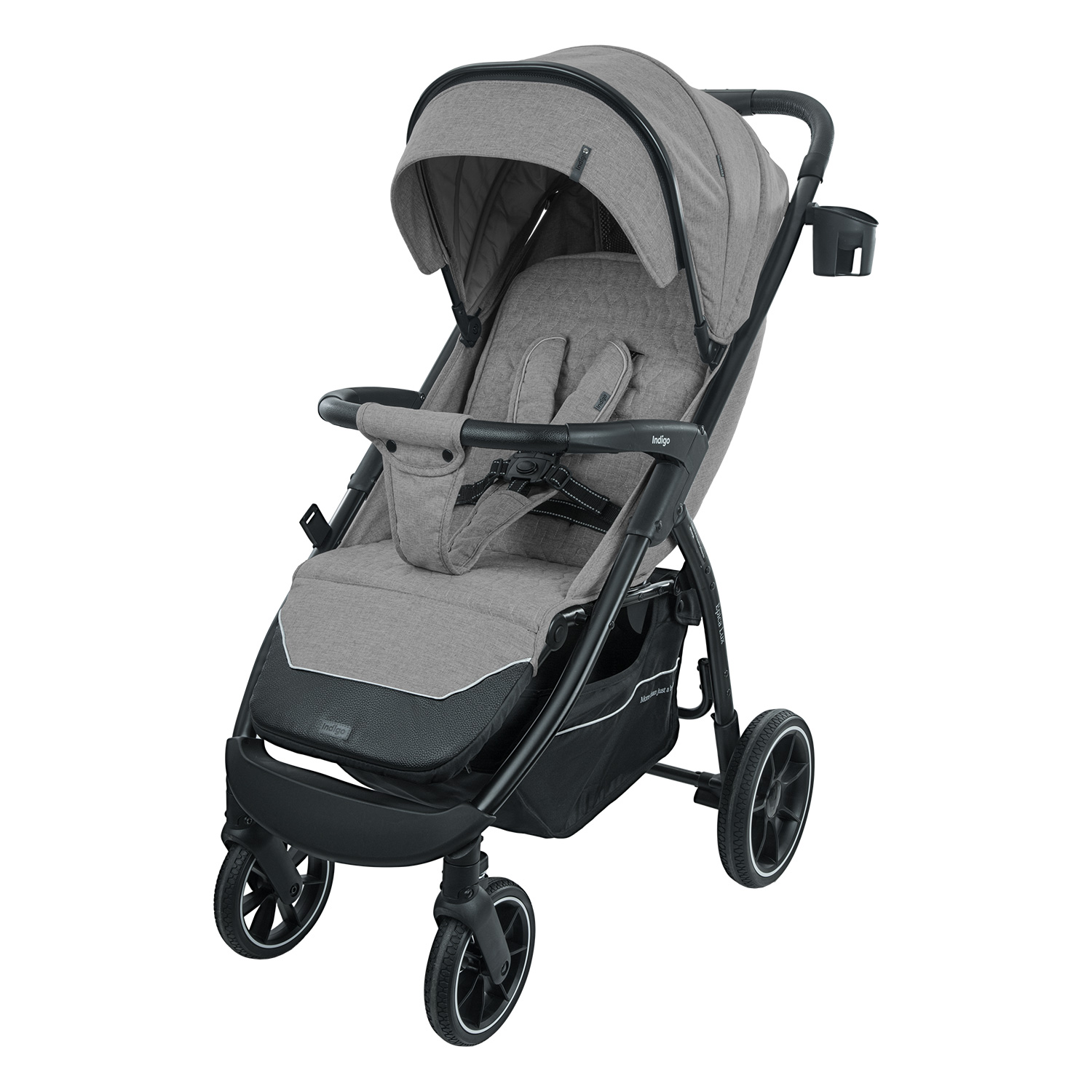 Прогулочная коляска Indigo Epica Lux S, светло-серый Прогулочная коляска Indigo Epica Lux S, светло-серый
