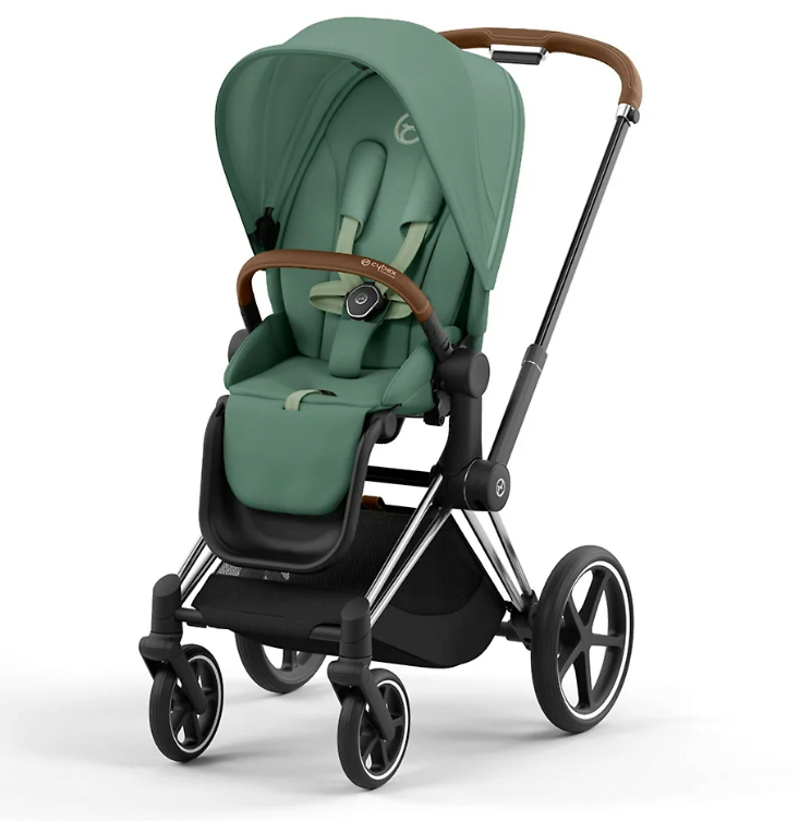 Прогулочная коляска Cybex Priam IV Leaf Green, шасси chrome/brown