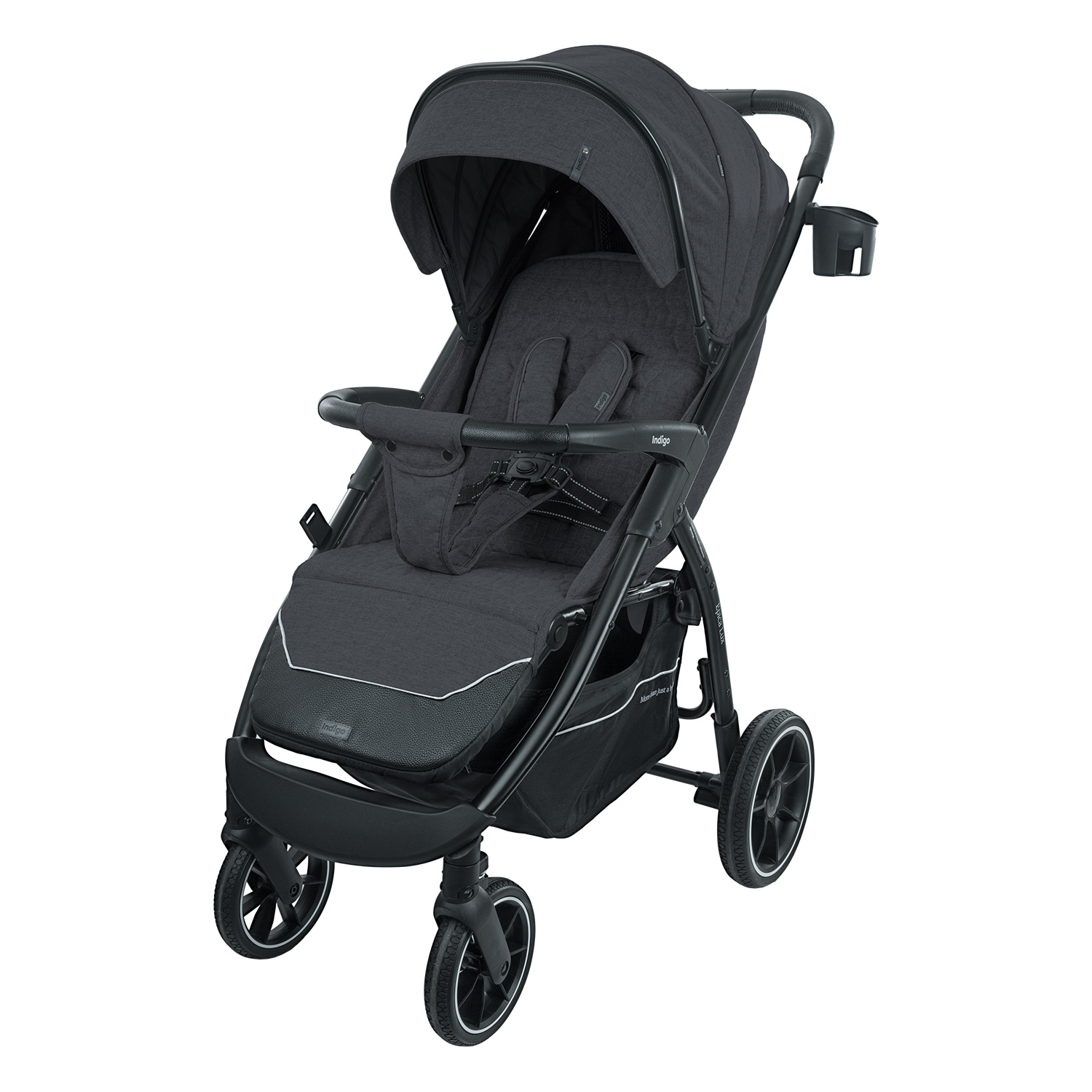Прогулочная коляска Indigo Epica Lux S, темно-серый Прогулочная коляска Indigo Epica Lux S, темно-серый