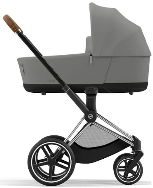 Коляска для новорожденных Cybex Priam IV Mirage Grey, шасси chrome/brown