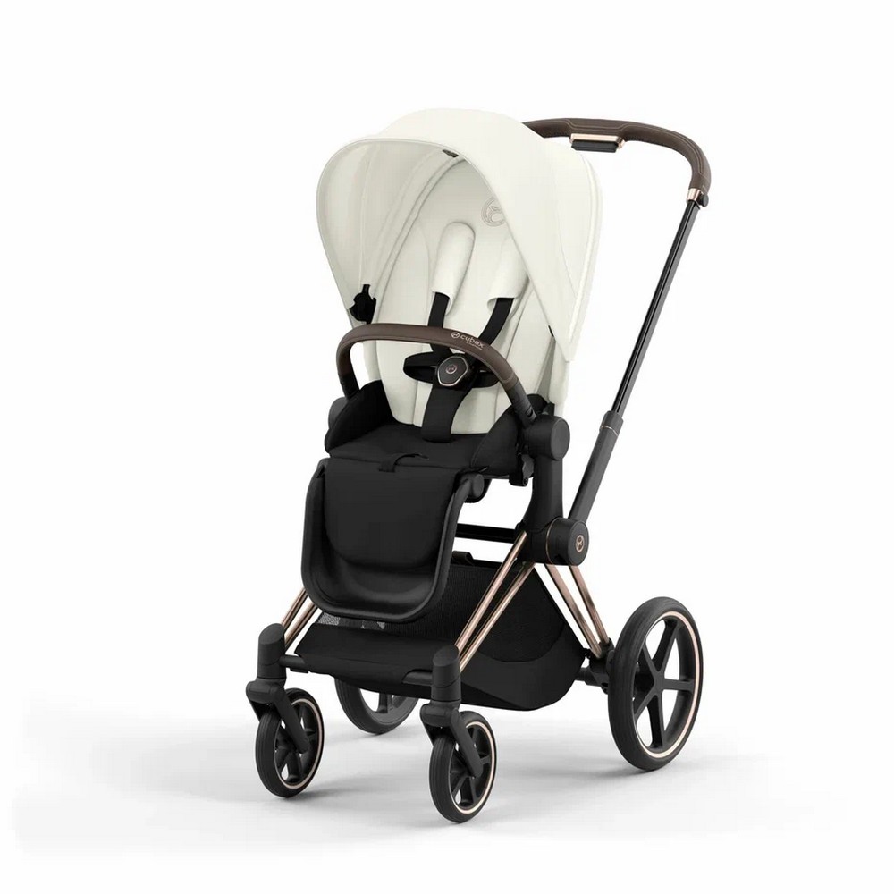 Прогулочная коляска Cybex Priam IV Off White, шасси rosegold
